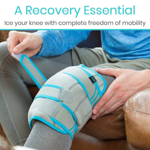 Vive Health Knee Ice Wrap, Gray