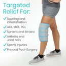 Vive Health Knee Ice Wrap, Gray