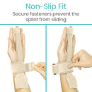 Vive Health Extended Trigger Finger Splint for Any Finger with 3 Straps and Aluminum Support Bar, Beige