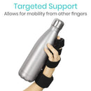 Vive Health Extended Trigger Finger Splint, Any Finger, 3 Straps, Black