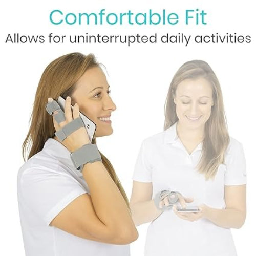 Vive Health Adjustable Extended Trigger Finger Splint, Gray
