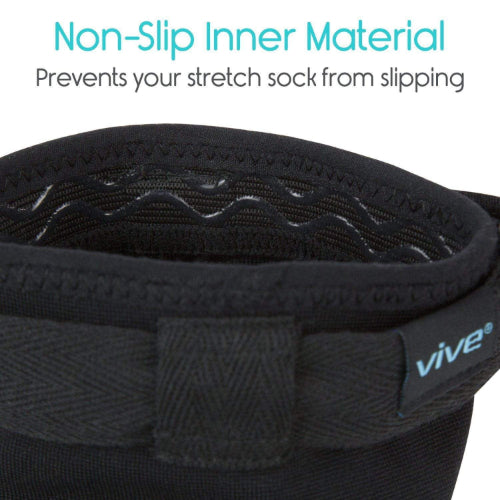 Vive Health Plantar Fasciitis Stretch Sock, Black, Small