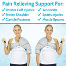 Vive Health Compression Shoulder Ice Wrap with Pump, Hot and Cold, Reversible