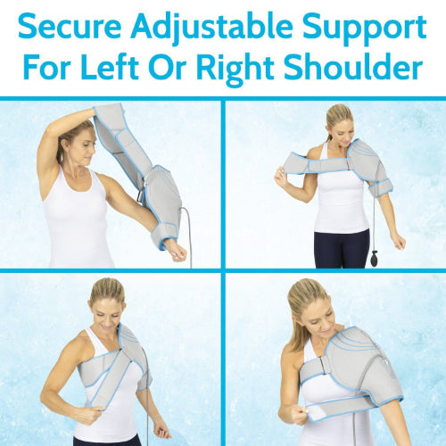 Vive Health Compression Shoulder Ice Wrap With Pump, Hot/Cold, Reversible