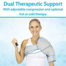 Vive Health Compression Shoulder Ice Wrap with Pump, Hot and Cold, Reversible