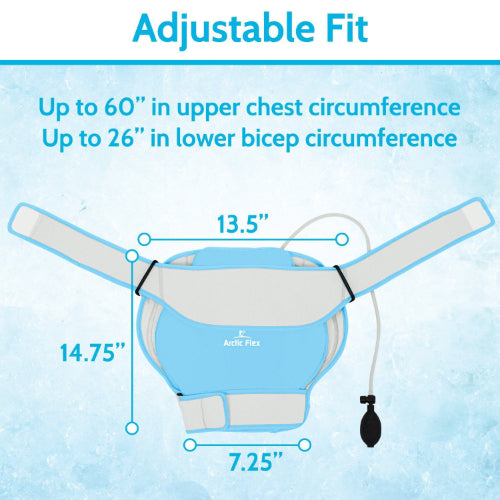 Vive Health Compression Shoulder Ice Wrap With Pump, Hot/Cold, Reversible