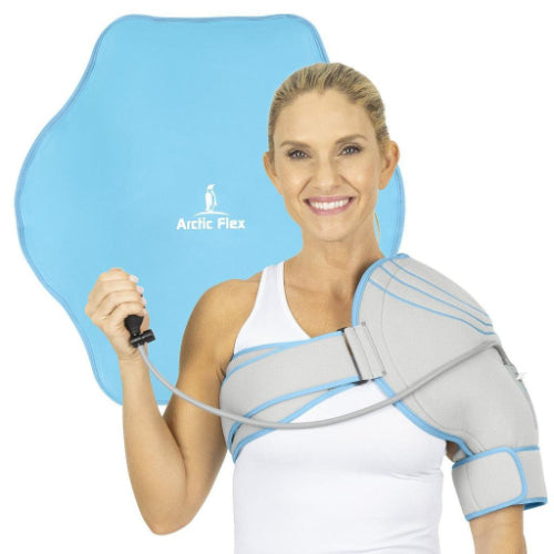 Vive Health Compression Shoulder Ice Wrap With Pump, Hot/Cold, Reversible