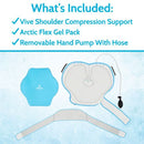 Vive Health Compression Shoulder Ice Wrap with Pump, Hot and Cold, Reversible
