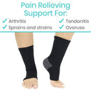 Vive Health Ankle Sleeves Charcoal, Large, Black