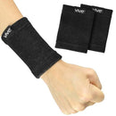 Vive Health Compression Wrist Sleeves, Large Black, Supports Pain and Swelling Relief