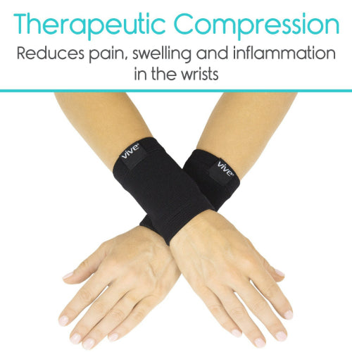 Vive Health Wrist Sleeves, Large, Black