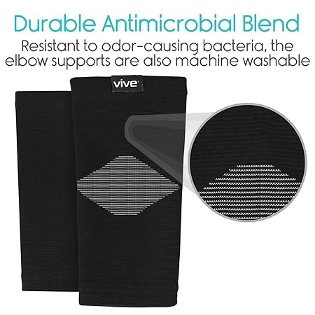 Vive Health Elbow Sleeves, Large/X-Large, Black