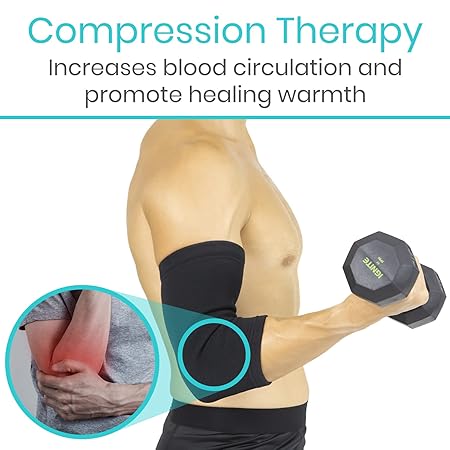 Vive Health Elbow Sleeves, Large/X-Large, Black