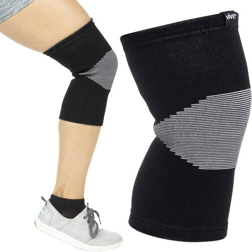 Vive Health Bamboo Knee Sleeves Large, Black