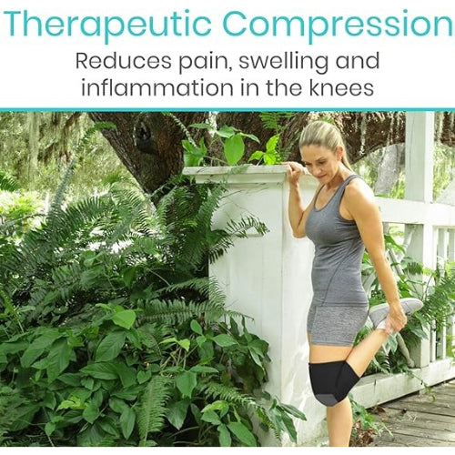 Vive Health Bamboo Knee Sleeves Large, Black