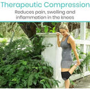 Vive Health Bamboo Knee Sleeves, Medium Black, Compression Support for Pain Relief and Swelling
