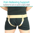 Vive Health Hernia Belt, Large Slim Profile with 2 Removable Pads for Inguinal Support Relief
