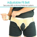 Vive Health Hernia Belt Slim Profile, Small with 2 Removable Pads for Inguinal Support Relief