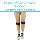 Vive Health Patella Straps, Firm Foam Compression for Knee Support, Black, Fits Up to 18 Inch