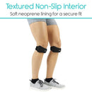 Vive Health Patella Straps, Firm Foam Compression for Knee Support, Black, Fits Up to 18 Inch