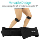 Vive Health Patella Straps, Firm Foam Compression for Knee Support, Black, Fits Up to 18 Inch