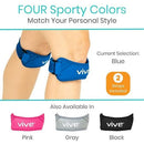 Vive Health Patella Straps, Firm Foam Blue for Knee Support and Pain Relief, Fits Up to 18 Inches