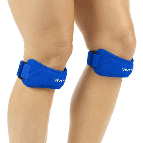 Vive Health Patella Straps, Firm Foam, Blue