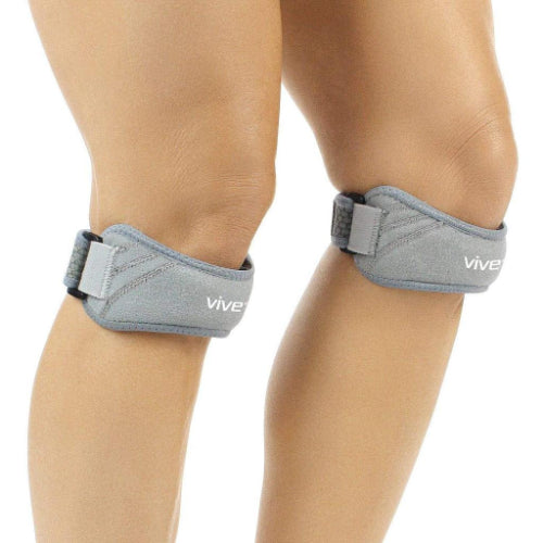 Vive Health Patella Straps, Firm Foam, Gray