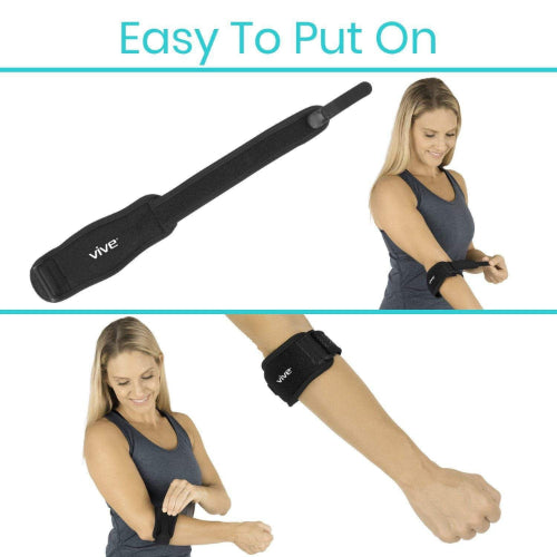 Vive Health Tennis Elbow Strap, Black