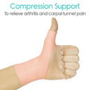 Vive Health Gel Thumb Support Brace, Gray, Flexible Compression for Wrist and Thumb Pain Relief