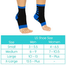 Vive Health Ankle Compression Socks for Swelling and Arch Support, Small, Black with Blue