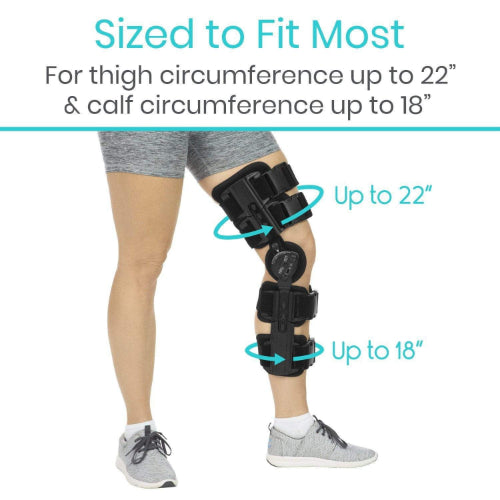 Vive Health Rom Knee Brace, Open Fit Aluminum