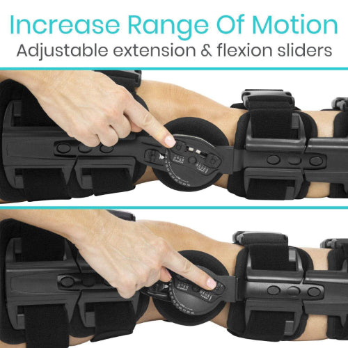 Vive Health Rom Knee Brace, Open Fit Aluminum