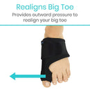 Vive Health Bunion Splint, Black, Pair for Big Toe Support, Hallux Valgus Correction and Pain Relief