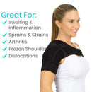 Vive Health Shoulder Support Brace, Small Black for Tendonitis, Sprains and Rotator Cuff Support