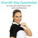 Vive Health Shoulder Support Brace, X-Small Black for Tendonitis, Sprains and Rotator Cuff Support