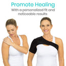 Vive Health Shoulder Support Brace, Medium Black for Tendonitis, Sprains and Pain Relief