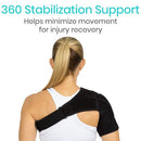Vive Health Shoulder Support Brace, Medium Black for Tendonitis, Sprains and Pain Relief