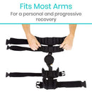 Vive Health ROM Elbow Brace with Hinge Dial and Adjustable Padded Shoulder Strap, Right Arm