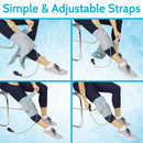 Vive Health Knee Compression Ice Wrap with Pump and 3 Reusable Hot/Cold Gel Packs, Gray