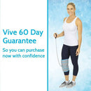 Vive Health Knee Compression Ice Wrap with Pump and 3 Reusable Hot/Cold Gel Packs, Gray
