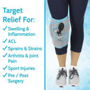 Vive Health Knee Compression Ice Wrap with Pump and 3 Reusable Hot/Cold Gel Packs, Gray