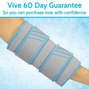 Vive Health Elbow Ice Pack Wrap with 4 Reusable Gel Packs for Hot or Cold Compression and Pain Relief