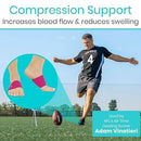 Vive Health Compression Arch Sleeves for Plantar Fasciitis and Foot Pain Relief, Pink
