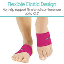 Vive Health Compression Arch Sleeves for Plantar Fasciitis and Foot Pain Relief, Pink
