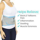 Vive Health Back Ice Wrap with Hot/Cold Gel Pack, 3 Splints, Dual Straps Fits Up to 50 Inches
