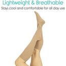 Vive Health TruCompress Compression Stockings Knee High 15-20 mmHg With Nonslip Cuffs, Small Beige