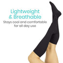 Vive Health Knee High Compression Stockings 15-20 mmHg, X-Large, Black, Nonslip Knit
