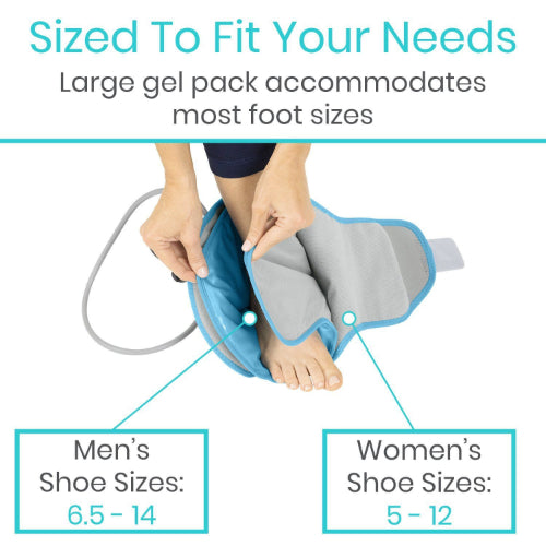 Vive Health Compression Ankle Ice Warp with pump, Hot or Cold Gel Pack