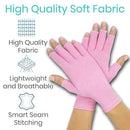 Vive Health Arthritis Gloves, X-Small, Pink, Open Finger Design for Compression and Pain Relief